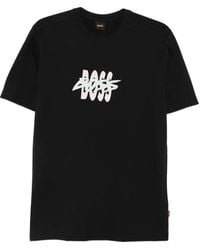 BOSS - Logo-Artwork T-Shirt - Lyst