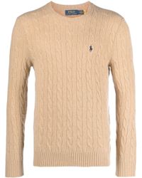 Polo Ralph Lauren - Polo Pony-motif Cable-knit Jumper - Lyst