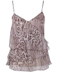 Blugirl Blumarine - Ruffled Animal-Print Top - Lyst