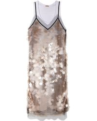 N°21 - Sequin-embellished Layered Midi Dress - Lyst