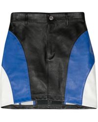 Vetements - Colour-block Leather Miniskirt - Lyst