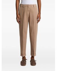 Peserico - Turn-Up Cuff Tailored Trousers - Lyst