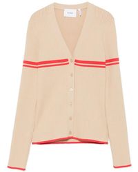 Axel Arigato - Cardigan Fleur En Maille Côtelée À Rayures - Lyst