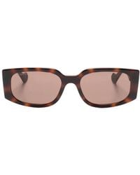 Gucci - Gafas de sol Double G con montura rectangular - Lyst