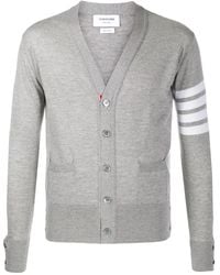 Thom Browne - 4-Bar V-Neck Cardigan - Lyst