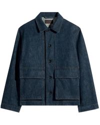 Lemaire - Buttoned-Up Denim Jacket - Lyst