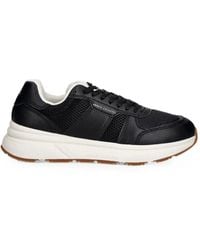 ARMANI EXCHANGE - Logo-Print Panelled Sneakers - Lyst