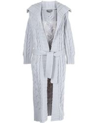 N.Peal Cashmere - Belted Cable-knit Cashmere Cardigan - Lyst