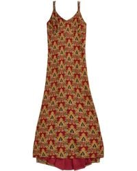 RRL - Langes Seidenkleid Mit Print - Lyst