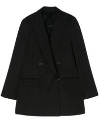 Max Mara - Double-Breasted Virgin Wool Blazer - Lyst