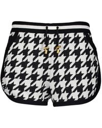 Balmain - Pantalones Cortos Con Motivo Pied De Poule - Lyst