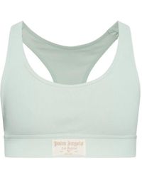 Palm Angels - Logo-Patch Ribbed-Knit Bra - Lyst