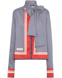 Balmain - Blouse Met Monogram Print - Lyst