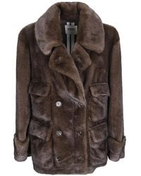 S.w.o.r.d 6.6.44 - Double-Breasted Faux-Fur Jacket - Lyst