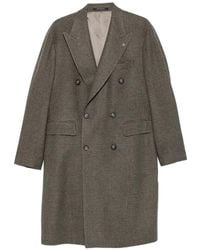 Tagliatore - Manteau Croisé À Carreaux Prince De Galles - Lyst