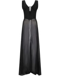 GIUSEPPE DI MORABITO - Silk-Georgette Corset Top - Lyst