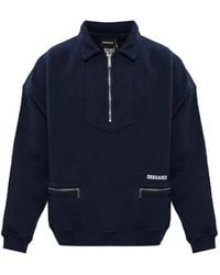 DSquared² - Sweater Met Halve Rits - Lyst