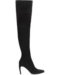 Victoria Beckham - Harlow Stretch Suede Boots - Lyst