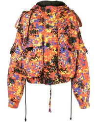 DSquared² - Abstract Print Hooded Jacket - Lyst