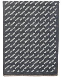 Just Cavalli - Logo-Print Fringed Scarf - Lyst