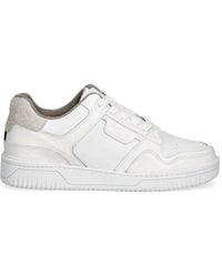 AllSaints - Regan Plux Panelled Lace-Up Sneakers - Lyst