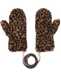 Max Mara - Ombrat Leopard-Pattern Mittens - Lyst