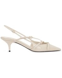 Miu Miu - Patent Leather Slingbacks With Buckles - Lyst