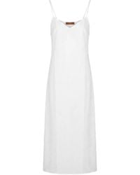 Ermanno Scervino - V-Neck Spaghetti-Strap Slip Dress - Lyst