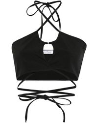 ROKH - Crossover-Straps Cropped Top - Lyst