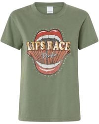 Pinko - Lips Race Mouth Print T-Shirt - Lyst