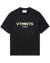 VTMNTS - T-shirt en coton à logo imprimé - Lyst
