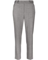Peserico - Pinstripe-pattern Straight-leg Trousers - Lyst