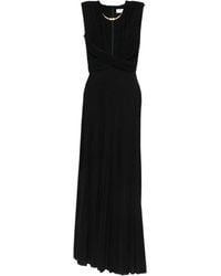 Elisabetta Franchi - Maxikleid mit V-Ausschnitt - Lyst