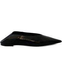 Saint Laurent - Nour Pointed-Toe Leather Mules - Lyst