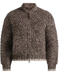 Manière De Voir - Darel Speckled Knit Bomber Jacket - Lyst