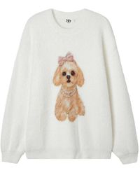 B+ AB - Dog-Graphic Sweater - Lyst