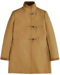 Fay - Virginia Toggle-Fastening Velvet-Trim Jacket - Lyst
