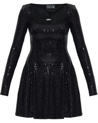 Versace Jeans Couture - Dress With Shimmering Sequins - Lyst