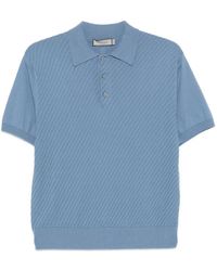 Canali - Textured Polo Shirt - Lyst