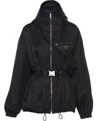 Prada - Giacca Re-Nylon Con Cappuccio - Lyst