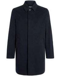 Zegna - Wool Trench Coat - Lyst