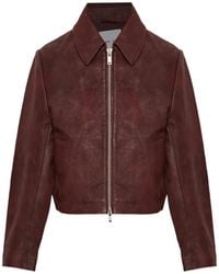 Samsøe & Samsøe - Chaqueta De Cuero Sashiva - Lyst
