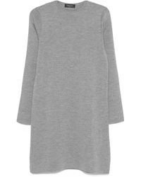 Fabiana Filippi - Wollen Midi-Jurk Met Ronde Hals - Lyst
