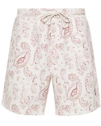 Brunello Cucinelli - Badeshorts Mit Paisley-Print - Lyst