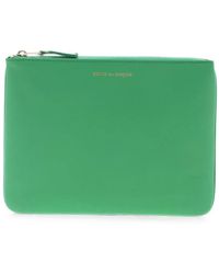 Comme des Garçons - Logo-Print Leather Pouch - Lyst