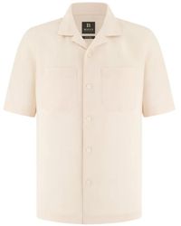 BOGGI - Short-Sleeved Linen Shirt - Lyst