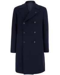 Tagliatore - Double-Breasted Twill-Weave Coat - Lyst