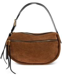 AllSaints - Nnoemie Suede Shoulder Bag - Lyst