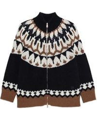 ERMANNO FIRENZE - Sequin-Embellished Jacquard-Knit Cardigan - Lyst