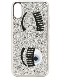Chiara Ferragni Funda de iPhone X Flirting con purpurina - Multicolor
